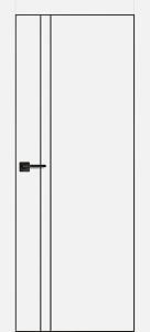 Товар Межкомнатная дверь PX-20  черная кромка с 4-х ст. Белый