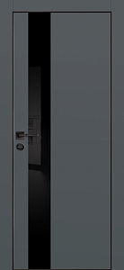 Товар Межкомнатная дверь PX-10 черная кромка с 4-х ст. Графит