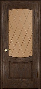 Товар Межкомнатная дверь Лаура 2 (Мореный дуб, стекло, 900х2000)