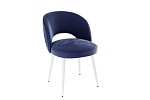 Набор стульев Моли (2 шт.) синий (велюр)/белый MBS8062 фото