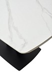 Стол ALATRI 120 MATT WHITE MARBLE SOLID CERAMIC / BLACK, ®DISAUR MC63532 фото