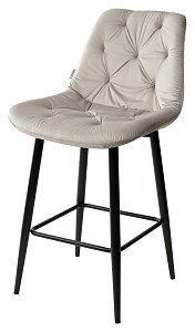 Полубарный стул YAM G062-37 светло-серый, велюр (H=65cm) М-City MC62740