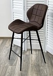 Полубарный стул MARCEL COWBOY-#800 темно-коричневый (H=65cm), ткань микрофибра М-City MC60170 фото