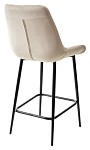 Полубарный стул ХОФМАН, цвет H-06 Бежевый, велюр / черный каркас H=63cm М-City MC63096 фото