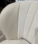 Стул HERMES WZ2042-01 молочный фактурный велюр / HK017-01 серо-белый PU, М-City MC62440 фото