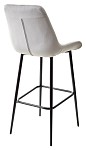 Барный стул ХОФМАН, цвет H-09 Светло-серый, велюр / черный каркас М-City MC63094 фото