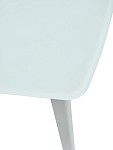 Стол ELIOT 120 FROSTED SUPER WHITE белое матовое стекло/ белый каркас М-City MC60139 фото