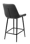 Полубарный стул ХОФМАН, цвет H-18 Графитовый, велюр / черный каркас H=63cm М-City MC63174 фото