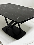 Стол FOGGIA 140 KL-116 Черный мрамор матовый, итальянская керамика/ черный каркас, ®DISAUR MC63700 фото