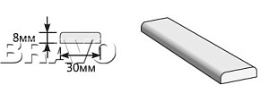 Товар Притворная планка 2000x30x8 BRK810