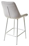 Полубарный стул ХОФМАН, цвет H-09 Светло-серый, велюр / белый каркас H=63cm М-City MC63097 фото