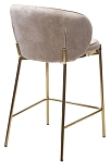 Полубарный стул WENDY VBP-207 античный бежевый, велюр / золотой каркас (H=65) М-City MC63782 фото