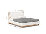 Бари Кровать двуспальная с кроватным основанием 1600 (Дуб Золотой/Белый) LD191030 фото