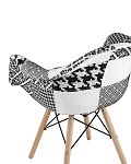 Кресло Eames DSW пэчворк черно-белое SG1183 фото