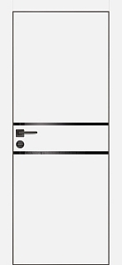 Товар Межкомнатная дверь PX-18 черная кромка с 4-х ст. Белый