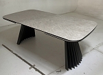 Стол ASTRID 200 TL-102 Бежевый мрамор, испанская керамика / Темно-серый каркас, ®DISAUR MC64108 фото