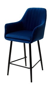 Полубарный стул Роден Premier 22 Синий, велюр (H=65cm), M-City MC62654