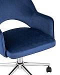 Кресло компьютерное Кларк велюр синий SG2333 фото