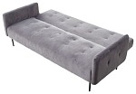 Диван-кровать МОНАКО серый #27, велюр, трехместный, прямой, клик-кляк MC62993 фото