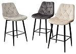 Полубарный стул YAM G062-37 светло-серый, велюр (H=65cm) М-City MC62740 фото