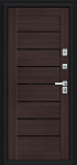 Дверь Thermo Техно Д2/BChrome Букле черное/Wenge Melinga BR6214 фото