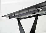 Стол Ниагара 140 Бежевый мрамор, стекло / черный каркас М-City MC61997 фото