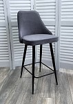 Полубарный стул NEPAL-PB СЕРЫЙ #27, велюр/ черный каркас (H=68cm) М-City MC63289 фото