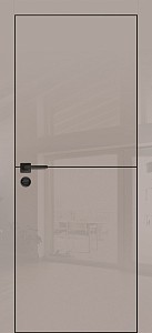 Товар Межкомнатная дверь HGX-19 черная кромка с 4-х ст. Латте глянец