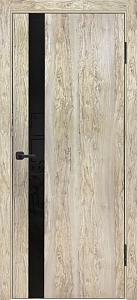 Товар Межкомнатная дверь Лу-45 (Олива, черное стекло, 900x2000)