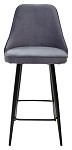 Полубарный стул NEPAL-PB СЕРЫЙ #27, велюр/ черный каркас (H=68cm) М-City MC63289 фото