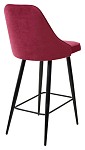 Полубарный стул NEPAL-PB ВИННЫЙ #16, велюр/ черный каркас (H=68cm) М-City MC61843 фото