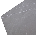 Стол FOGGIA 140 KL-136 Серый мрамор матовый, итальянская керамика/ черный каркас, ®DISAUR MC63701 фото