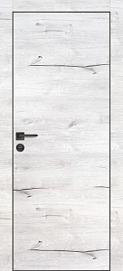 Товар Межкомнатная дверь PX-1 черная кромка с 4-х ст. Дуб арктик