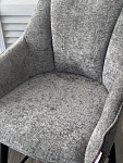 Полубарный стул ERYK 180 град. поворот. 3018-17 серый, шенилл / черный каркас (H=67), ®DISAUR MC64154 фото