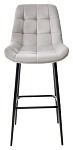 Барный стул ХОФМАН, цвет H-09 Светло-серый, велюр / черный каркас М-City MC63094 фото