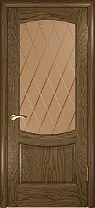 Товар Межкомнатная дверь Лаура 2 (Светлый мореный дуб, стекло)