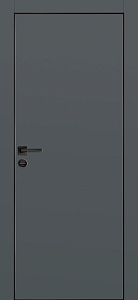 Товар Межкомнатная дверь PX-1 черная кромка с 4-х ст. Графит