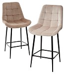 Полубарный стул ХОФМАН, цвет светло-коричневый B-06, велюр / черный каркас H=63cm М-City MC62075 фото