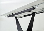 Стол Ниагара 140 Белый мрамор, стекло / черный каркас М-City MC61995 фото