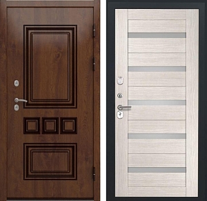 Товар Дверь Аура СБ-1 (ст. белое, 16мм, капучино) LUX184962