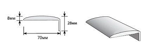 Товар Наличник Т Полукруглый 2150x70x8 BRK5115