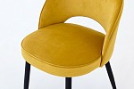 Набор стульев Моли (2 шт.) желтый (велюр)/черный MBS8018 фото