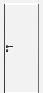 Товар Межкомнатная дверь PX-1 черная кромка с 4-х ст. Белый