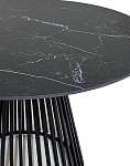 Стол TERNI 120 MATT BLACK MARBLE SOLID CERAMIC Черный мрамор матовый, керамика /Черн.каркас, ®DISAUR MC63540 фото