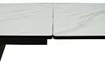 Стол RIETI 200 KL-99 Белый мрамор матовый, итальянская керамика / черный каркас, ®DISAUR MC62157 фото
