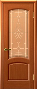 Товар Межкомнатная дверь Лаура (темный Анегри, стекло, 900х2000)