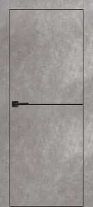 Товар Межкомнатная дверь PX-19 черная кромка с 4-х ст. Серый бетон