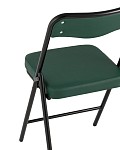 Складной стул Джонни экокожа зелёный каркас черный матовый SG4431 фото