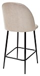 Полубарный стул НИРВАНА, цвет светло-бежевый B-02, велюр / черный каркас H=63cm М-City MC62071 фото