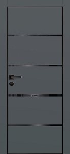 Товар Межкомнатная дверь PX-17 черная кромка с 4-х ст. Графит